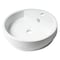 Alfi Brand ABC702 White 19" Round Semi Recessed Ceramic Sink with Faucet Hole ABC702 - alternate 2